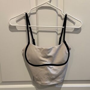 Hollister Cream Tank Top with Black Trim